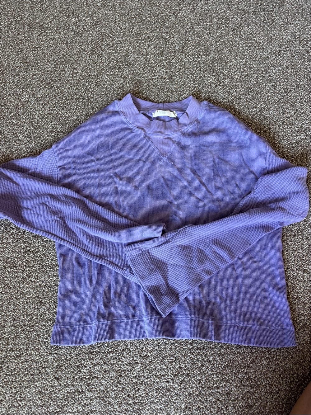 Back Beat Co. Long Sleeve Thermal Top in Lavender Purple